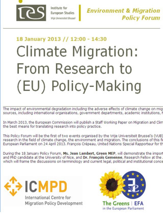 Announcement sheet of IES policy forum