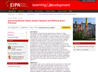 screenshot website EIPA