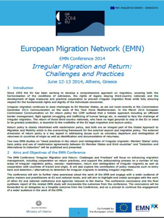First page of EMN annual conference programme