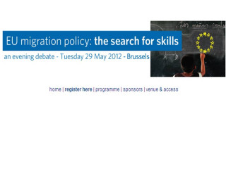Screenshot of European Voice website announcing the event
