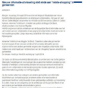 Persbericht over de nieuwe maatregel