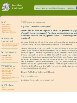 Capture d'écran de la page web annonçant l'événement