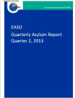Cover of EASO quarterly asylum report - Quarter 2, 2013