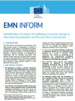 First page of EMN Inform on Identification of Trafficking victims