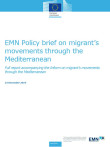 Cover page of EMN Policy Brief Migrants' movements through the Mediterranean