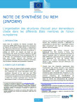 1ère page de la note de synthèse sur l'organisation des structures d'accueil