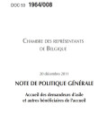 Coverpage of the policy paper on reception