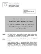 Cover page of the agenda for the EMN NCP meeting
