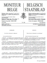 First page of Belgian Official Gazette from 22 August 2013