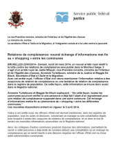 1ère page du communiqué de presse sur les dispositions de l'AR du 24 mars 2014