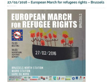 Poster of 27 February European March for Refugees' Rights
