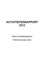 Page de couverture du rapport d'activités 2012 de l'Office
