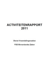 Page de couverture du rapport annuel 2011 de l'Office des étrangers