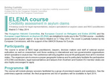 Prise d'écran de l'agenda préliminaire du cours ELENA