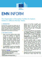 First page of EMN Inform on reception facilities