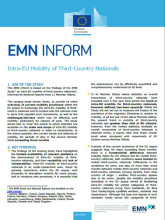 First page of EMN Inform Intra EU Mobility 1/3 Country Nationals