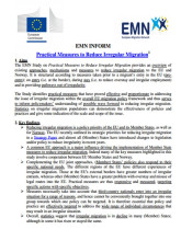 First page of EMN Inform on Practical Measures Irr Migration