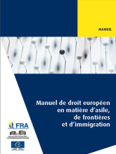 Page de couverture du manuel de droit européen de FRA