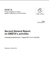 Cover page of the report of GRETA