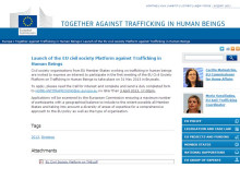 Screen shot of the EC page announcing launching of Platform