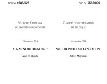 cover general policy note Theo Francken