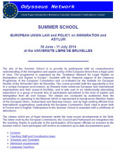 Screen shot of web page dedicated to summer school 2014