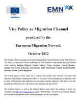 1ère page du rapport de synthèse sur la politique de visa comme canal migratoire
