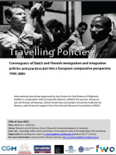1ère page du dépliant de l'événement Politiques en voyages